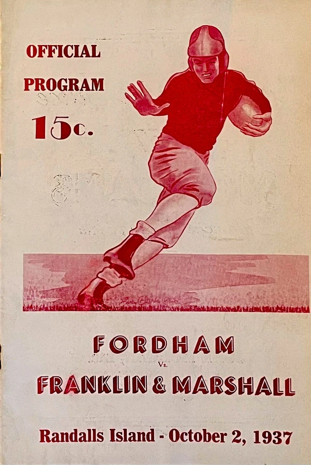 1937 Fordham Football Seven Blocks of Granite. Rams ranked #3 AP Poll. - Image 1 of 4