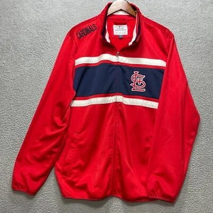 Giacca da pista ST LOUIS CARDINALS full zip uomo XL rossa Carl Banks sport originale MLB - Foto 1 di 9