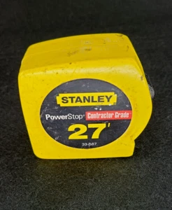Stanley Tools Tape Measurer 27' Contractor Grade PowerStop 33-587 Vintage - Picture 1 of 11