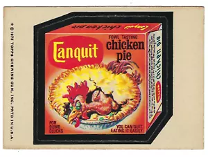 1975 Topps Wacky Packages 14th Series 14 CANQUIT CHICKEN PIE espalda blanca ex - Imagen 1 de 1