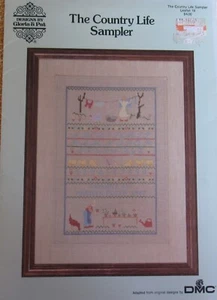 Vintage Gloria & Pat COUNTRY LIFE SAMPLER Cross Stitch Chart Pattern Booklet 19 - Picture 1 of 2