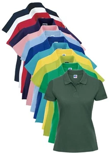 Polo Russell Jerzees 569F lisa para mujer dama algodón sin logotipo - Imagen 1 de 8