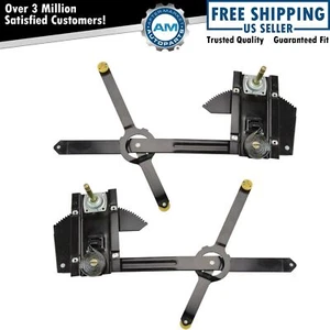 Manual Window Regulators Front Pair Set for Chevy GMC Pickup Truck Blazer Jimmy - Picture 1 of 7