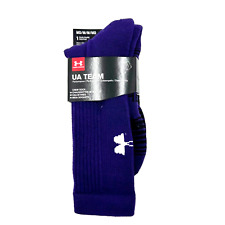 Under Armour UA Team Performance Crew Socks Unisex Size Medium Solid Purple