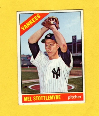1966 Topps Mel Stottlemyre #350 New York Yankees VG/EX FREE SHIPPING - Image 1 of 3