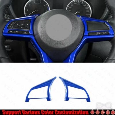 For Nissan Sentra Sylphy 2020-2024 Bright Blue Steering Wheel Button Frame Trim - Image 1 of 4