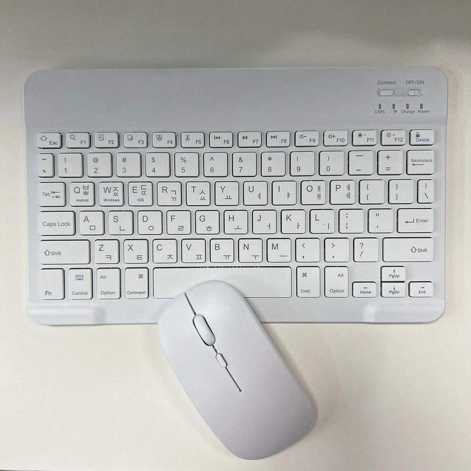Korean Language UltraThin Bluetooth Keyboard&Mouse Set Rechargeable Multi-Device - Image 1 of 4