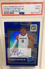 Kenneth Lofton Jr 2022-23 Donruss Optic Rookie Auto Blue /49, PSA 9, Pop 1🏀🔥✍️