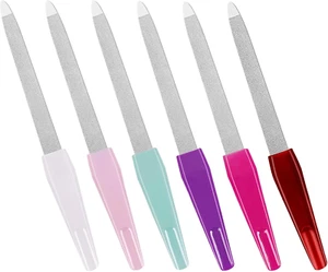 Nail Files for Natural Nails (6 Pcs), Sword Metal Nail Files Made of Stainless S - Picture 1 of 12