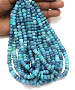 Beautiful Sky Pigeon Blue color opal smooth rondelle shape beads,5-7mm Disco - Picture 1 of 12