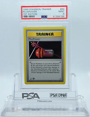 POKEMON 1999 BASE SET 1ST EDITION PLUSPOWER #84 PSA 9 MINT #41394166 - Image 1 of 3