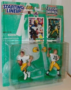 Figura de fútbol americano clásico de dobles Brett Favre Bart Start Lineup 1997 de la NFL - Imagen 1 de 2