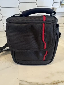 Foray Rugged Black & Red Outdoor Case Crossbody Padded Inside Camera Bag - Picture 1 of 5