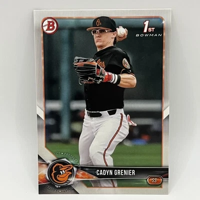 2018 Bowman Draft Cadyn Grenier 1st RC #134 BAL - Image 1 of 2