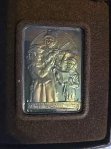 Hamilton Mint 1974 Normal Rockwell Christmas Trio1 oz .999 Fine Silver TONED  - Picture 1 of 4