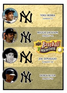 2008 Upper Deck Baseball Heroes #197 Berra / Jackson /DiMaggio / Jeter - Picture 1 of 2