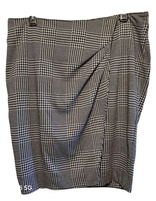 Falda lápiz a cuadros blanca y negra Lane Bryant para mujer talla 18 carrera trabajo comercial Foto 1 de 4