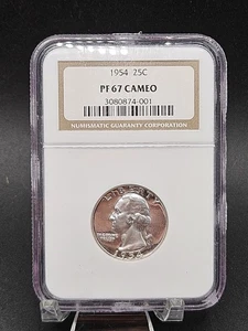 1954 Washington Quarter Proof | NGC PF67 CAMEO - Picture 1 of 4