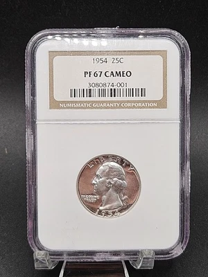1954 Washington Quarter Proof | NGC PF67 CAMEO - Image 1 of 4