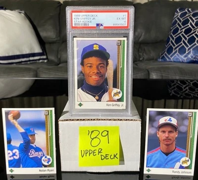 ¡Juego completo de cubierta superior 1989! (800 tarjetas) Ken Griffey Jr. PSA 6, R. Johnson RC,+ Foto 1 de 4