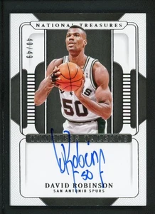 2024-25 DAVID ROBINSON 40/49 AUTO PANINI NATIONAL TREASURES TIMELESS TALENTS - Picture 1 of 2