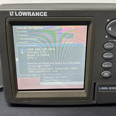 Lowrance LMS-339C iGPS Fishfinder Navigator built-in GPS *READ PARTS REPAIR ONLY - Image 1 of 4