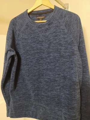 Sudadera Banana Republic Para Hombre L Azul Jaspeado Ártico Polar Raglán Cuello Redondo Foto 1 de 4