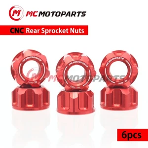 Radios CNC 6 tuercas de piñón trasero M8 para Suzuki RMZ450 10-18 - Imagen 1 de 10