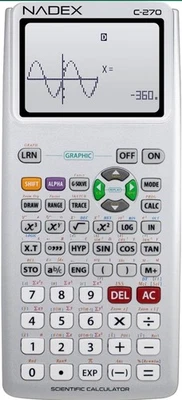NADEX C-270 Scientific Calculator with Graph Functions, Black, 360 Functions - Image 1 of 4