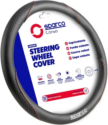 Lenkradabdeckung SPARCO Herkunft – Schwarz/Rot – Logo TPU SPARCO - Bild 1 von 2