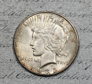 1935-S Peace Dollar Better Date Stempelglanz! #ESU10 - Bild 1 von 2