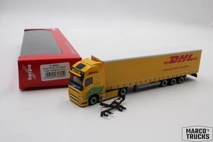 Herpa Volvo FH GL XL Electric Lowlinergardinen lonas semirremolque "DHL" Nº 318952 - Imagen 1 de 1