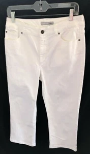 Pantalones de mezclilla cortos adornados con encanto blanco óptico platino Chico's - Talla S (.05) ¡NUEVOS CON ETIQUETAS! - Imagen 1 de 3