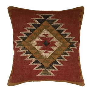 cushion cover handmade Throw Pillow Jute kilim pillow cover Navajo south western - Picture 1 of 4