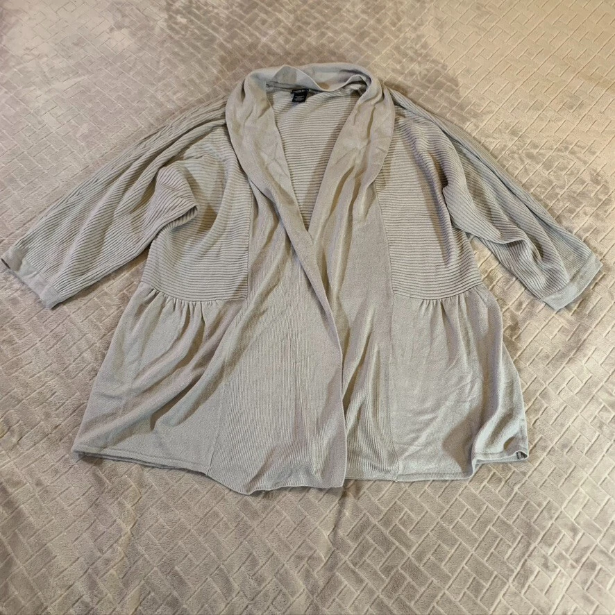 Cárdigan suéter gris manga 3/4 ligero Canyon River Blues para mujer 20/22 W Foto 1 de 4