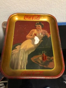 Vintage Coca Cola Tablett 1936 "Hostess Girl" - Bild 1 von 2