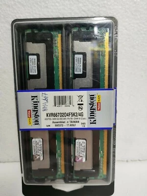 Kingston KVR667D2D4F5K2/4G (KIT 2x2GB) DDR2 FB-DIMM PC-5300F - Immagine 1 di 2