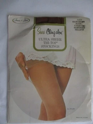 1 PR MEDIAS SANDALIA VINTAGE SEARS CLING-ALON STAYUP MUSLO-HI TALLA PEQUEÑA Foto 1 de 4