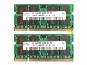Mémoire RAM pour ordinateur portable Hynix 8 Go 4 Go 2 Go 2RX8 DDR2 800 MHz PC2-6400S SO-DIMM 1,8 V " - Photo 1/10