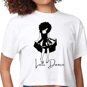 Camiseta gráfica recortada para mujer - Say it Soul - Lets Dance Black Line - Imagen 1 de 36