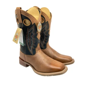 Laredo Men's 11" Pull-On Broad Square Toe Western Boots 7930 Black Size 11D - Picture 1 of 8
