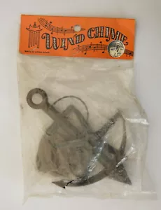 Carillón de viento de ancla y velero de metal vintage - Hecho en Hong Kong sellado de fábrica - Imagen 1 de 3