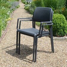 "BORA" STACKING ARMCHAIRS x 2 in ANTHRACITE by NARDI ND/102-2