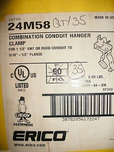 QUANTITY 35: ERICO CADDY 24M58 COMBINATION CONDUIT HANGER CLAMP - Picture 1 of 1
