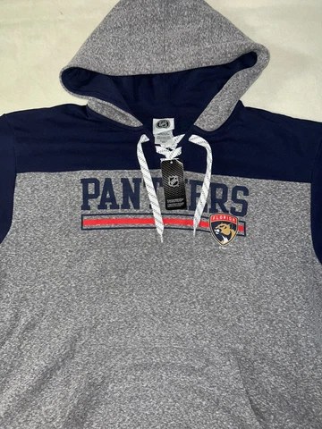 NWT Mens NHL Florida Panthers LS Hoodie, Blue/Gray, Size XL Cover