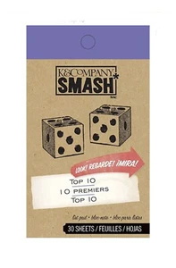 K&C Company Smash “TOP 10”  30 Sheet pack 2.75x4.75 smashbook junk journal cards - Picture 1 of 1