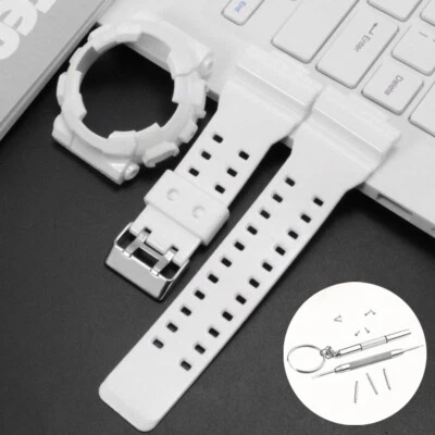 Correa de reloj de resina Gossly y estuche con bisel para Casio GA-100 GAX100 GA-140/120 GD-100 Foto 1 de 4