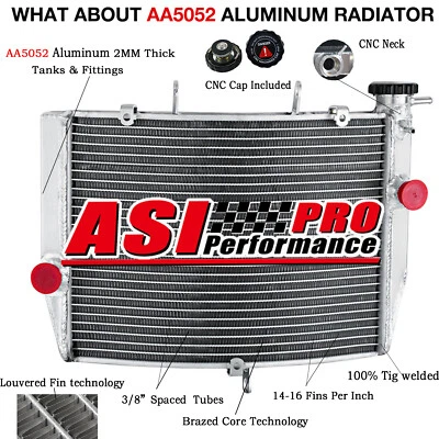 Radiador de alumínio para 2013-2018 motocicleta kawasaki ninja zx 6r #39061-0583 - Imagem 1 de 4