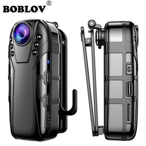 BOBLOV Mini 1080P Full HD 64GB Small Body Camera IR Night Vision Wearable Camera - Picture 1 of 10