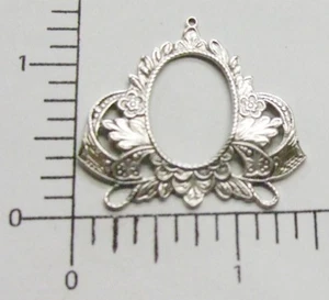 21514 Victorian Filigree Connector Jewelry Finding Silver Ox - Picture 1 of 1